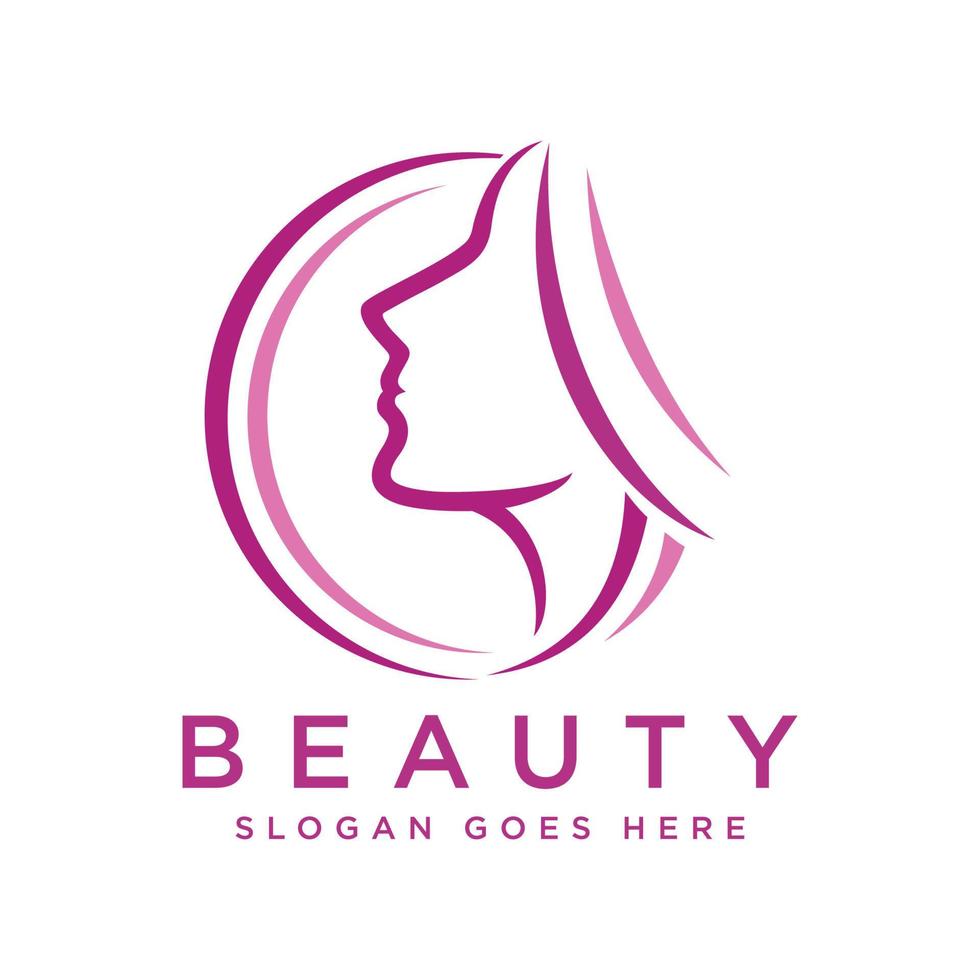 beleza, salão, spa logotipo vetor