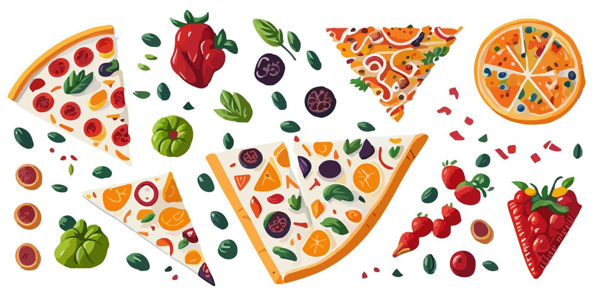 tradicional italiano pizza forno, plano vetor ilustração