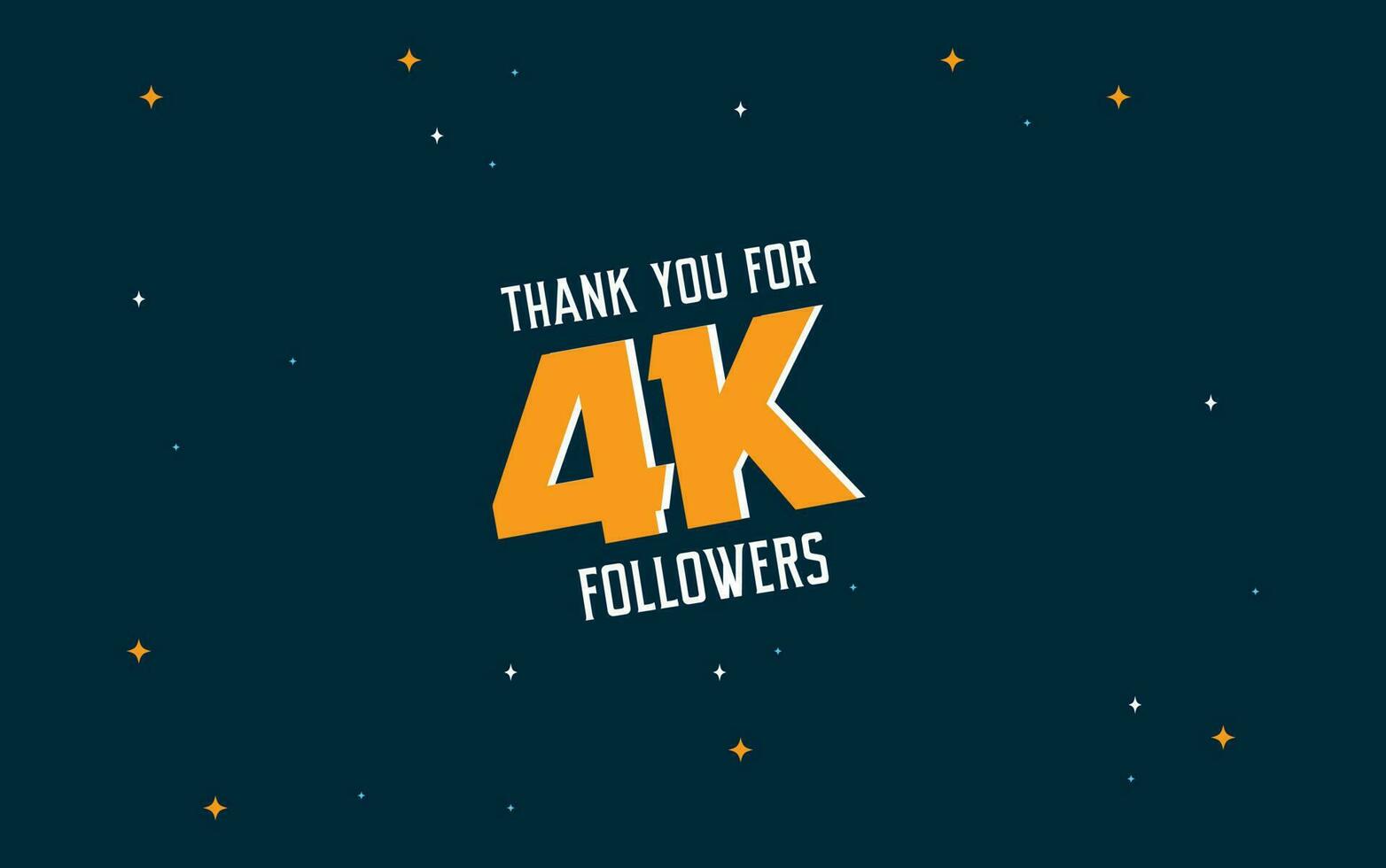 obrigado você para 4k seguidores. social meios de comunicação modelos. vetor