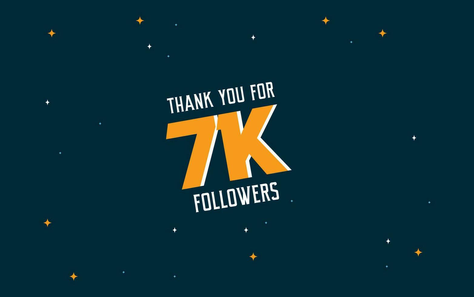 obrigado você para 7k seguidores. social meios de comunicação modelos. vetor