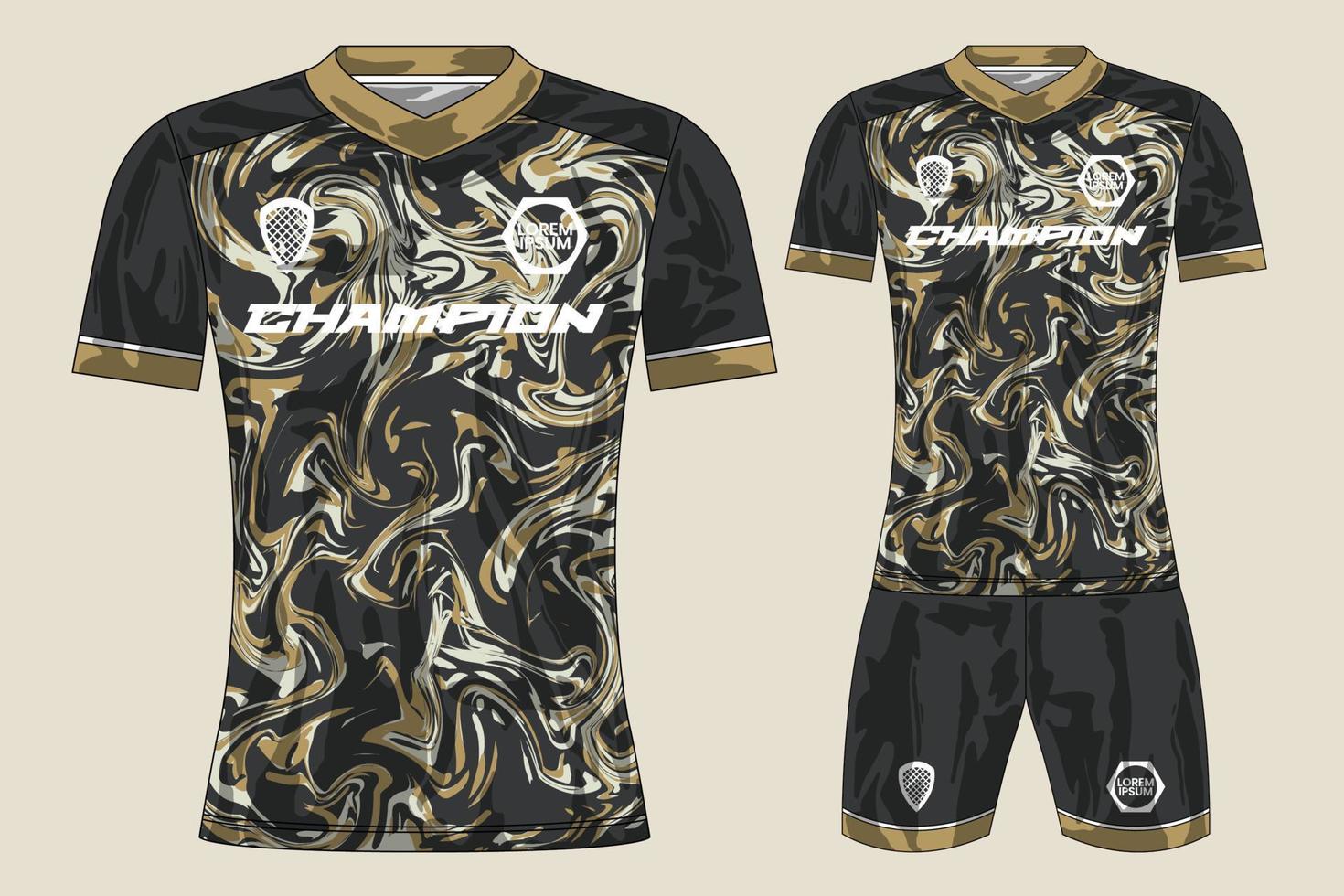 maquete de design de camiseta esportiva de camisa de futebol para clube de futebol vetor