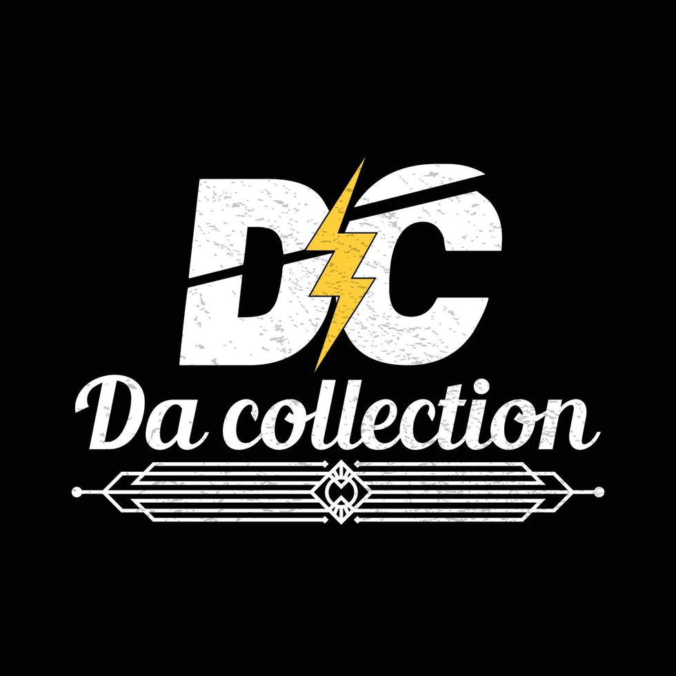 dc da coleção logotipo camiseta Projeto vetor