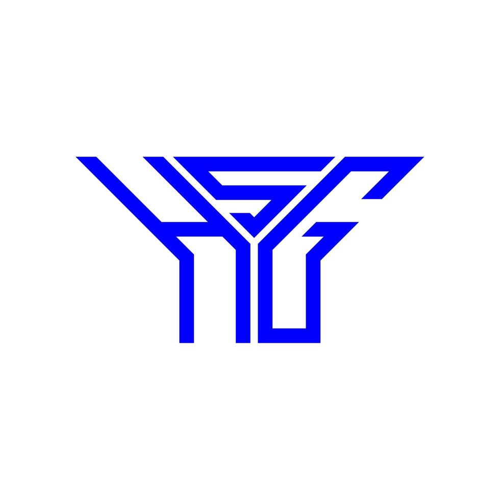 design criativo do logotipo da carta hsg com gráfico vetorial, logotipo simples e moderno hsg. vetor