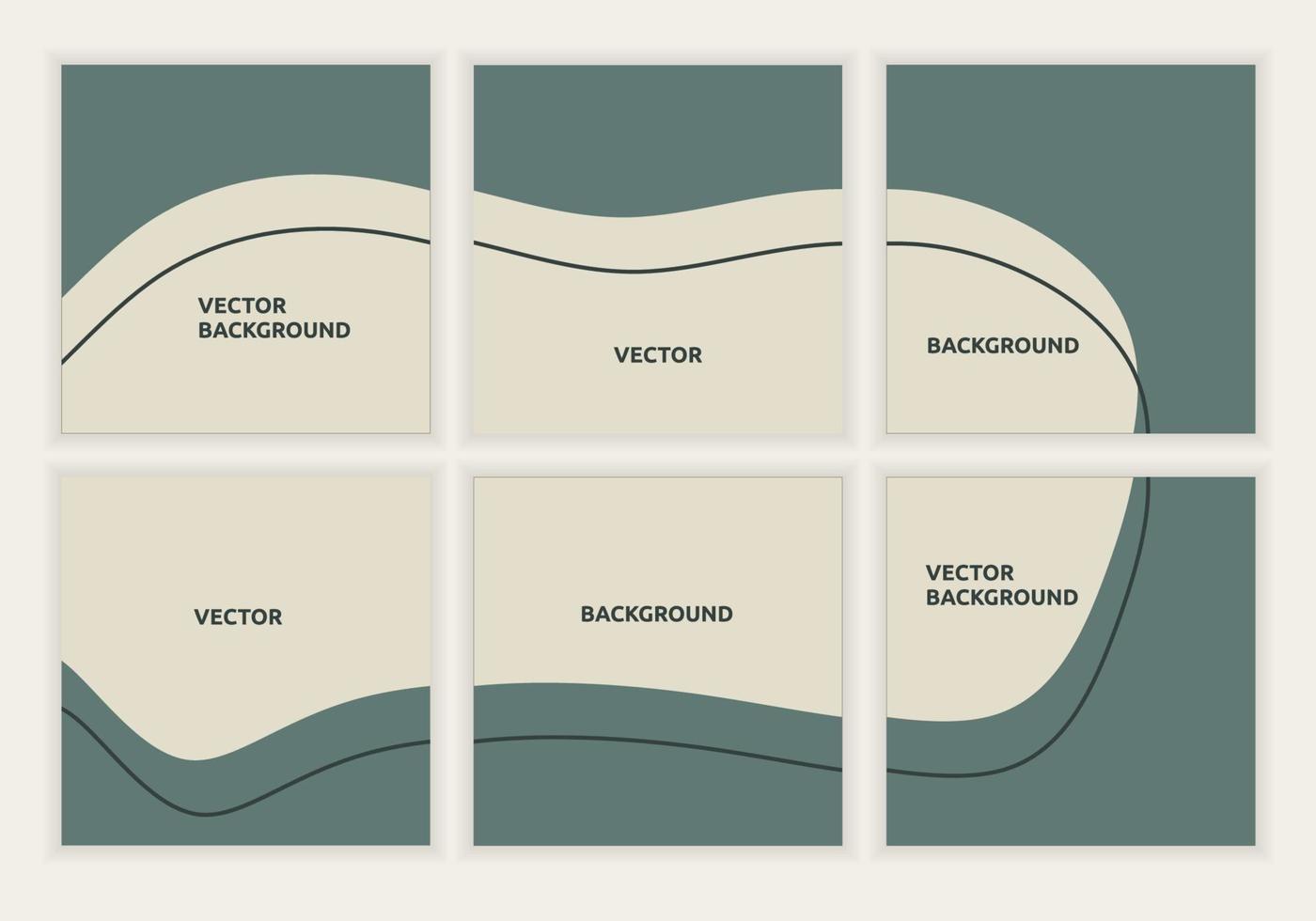 coleção de modelo de postagens de feed de mídia social com design abstrato simples. layout de design minimalista para pós-promoção de mídia social. perfeito para publicidade empresarial. ilustração vetorial vetor