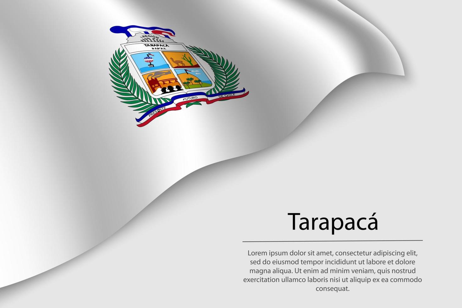 acenando bandeira do tarapacá vetor