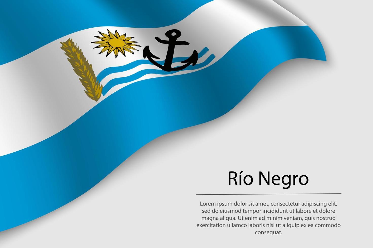 ondulação bandeira rio negro vetor