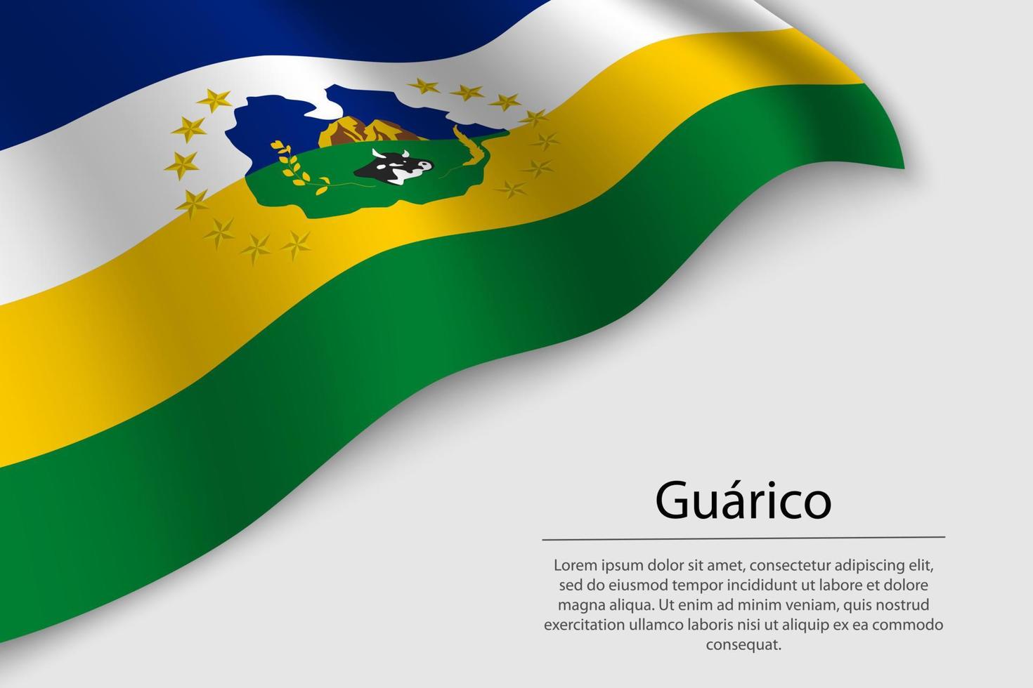 ondulação bandeira guarico vetor