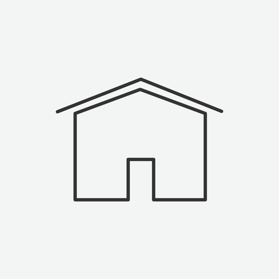 ilustração vetorial de ícone de casa em fundo cinza vetor