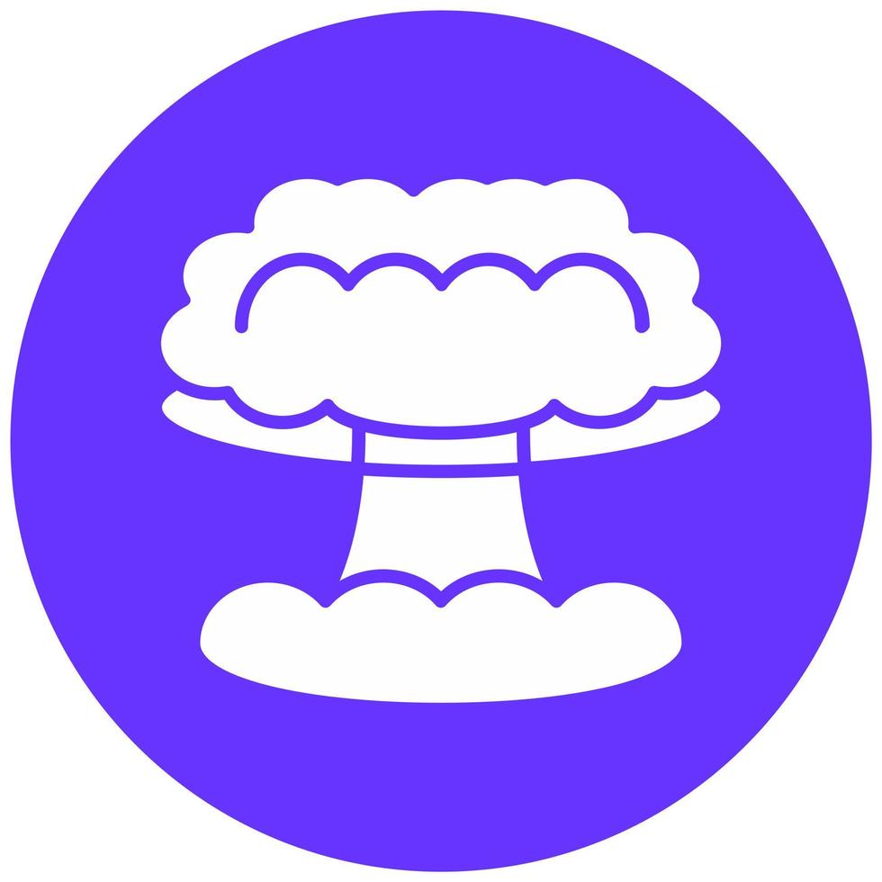 nuclear explosão vetor ícone estilo