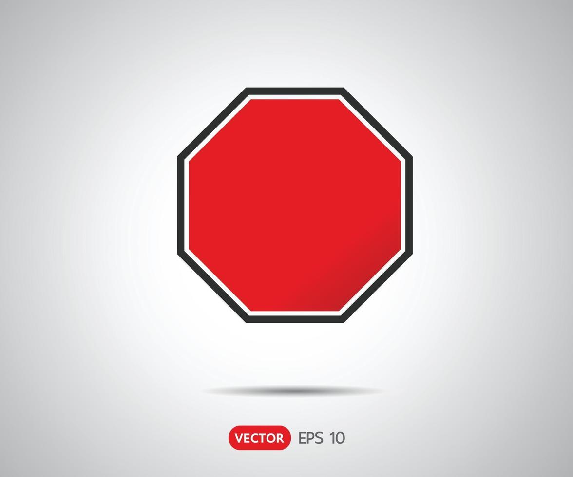 ícone de sinal de parada de trânsito, ilustração vetorial de logotipo vetor