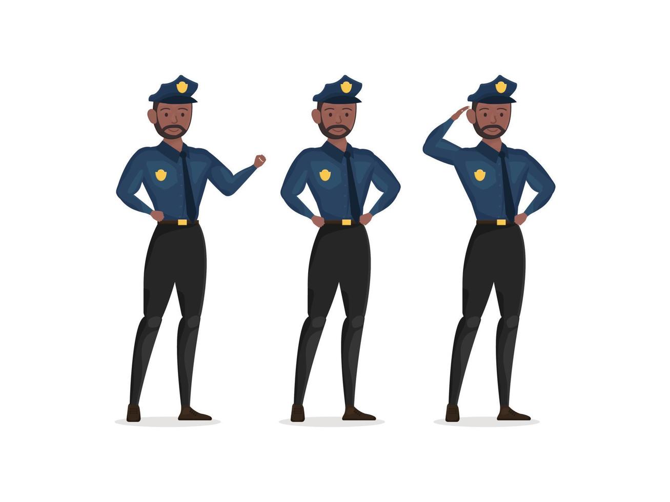trabalho dia polícia vetor personagem plano desenho animado liberdade elemento trabalhos ferramenta capacete verão dever Policial