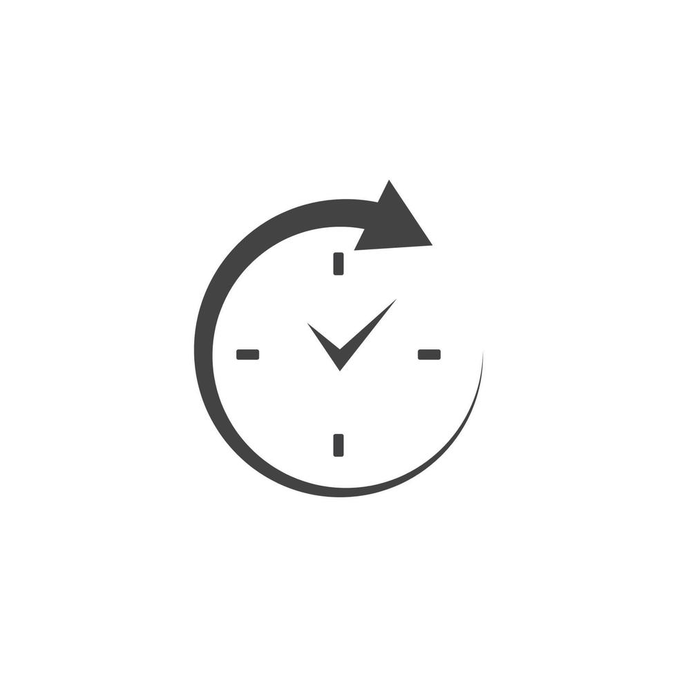 ilustração plana de vetor de ícone de relógio