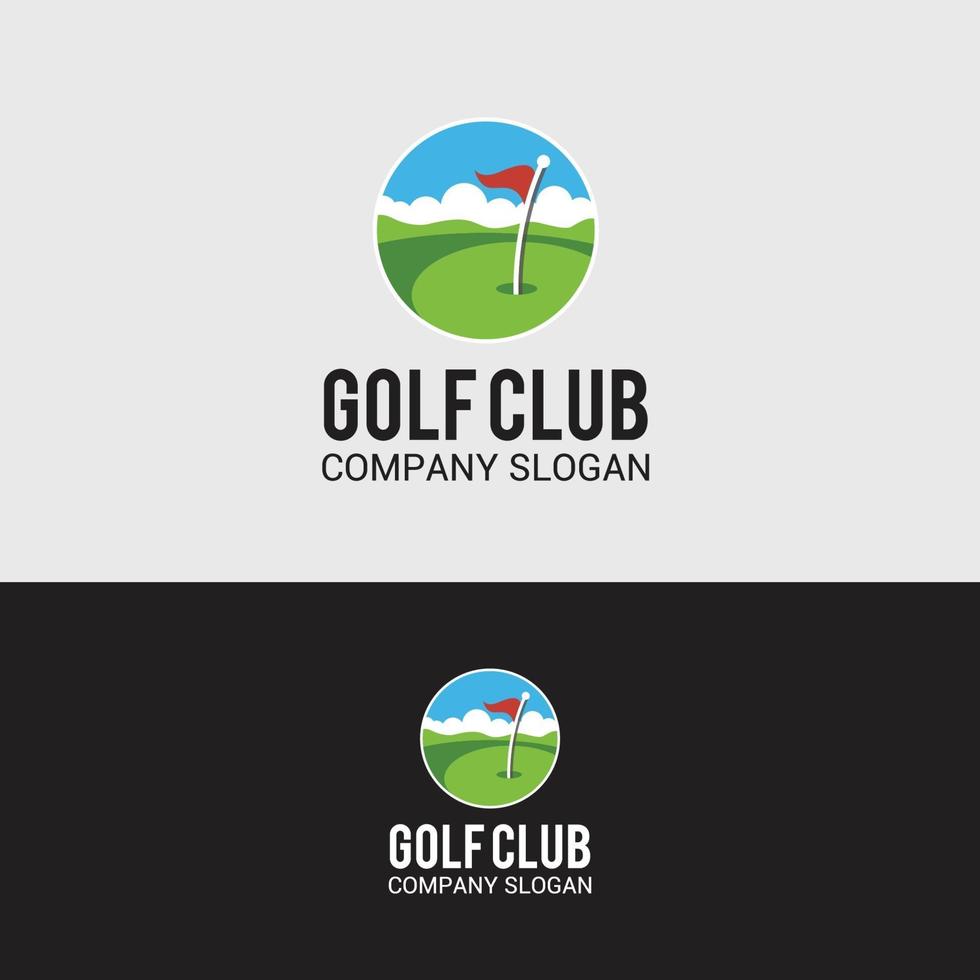 emblema do clube de golfe, modelo de design de logotipo vetor