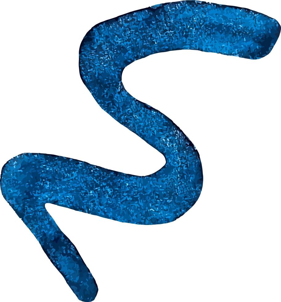 azul abstrato na moda rabisco elemento aguarela mão desenhado pintura escova vetor