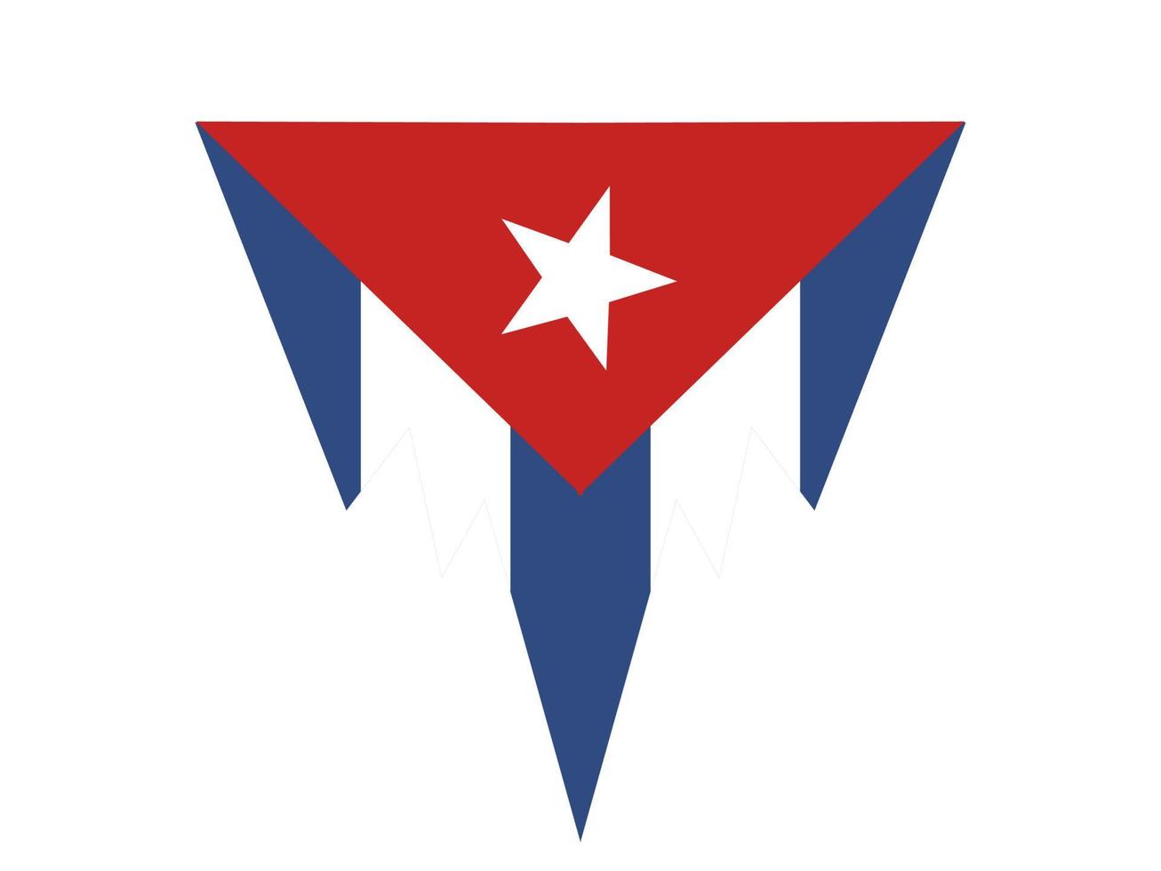 Cuba bandeira ícone, ilustração do nacional bandeira Projeto com elegância conceito vetor