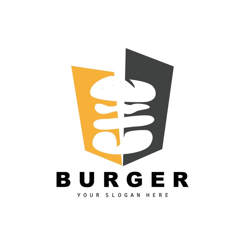 hamburguer logotipo, velozes Comida projeto, pão e legumes vetor, velozes Comida restaurante marca ícone ilustração vetor