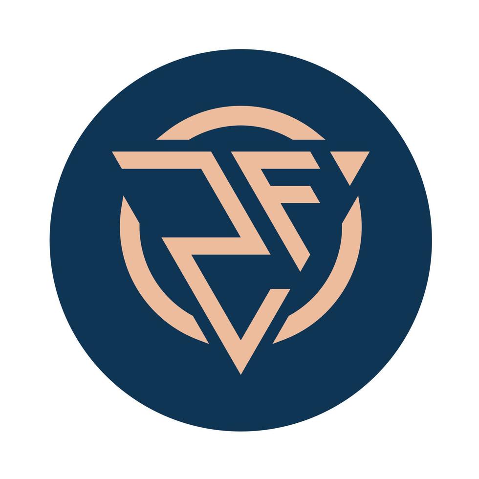 criativo simples inicial monograma zf logotipo projetos. vetor