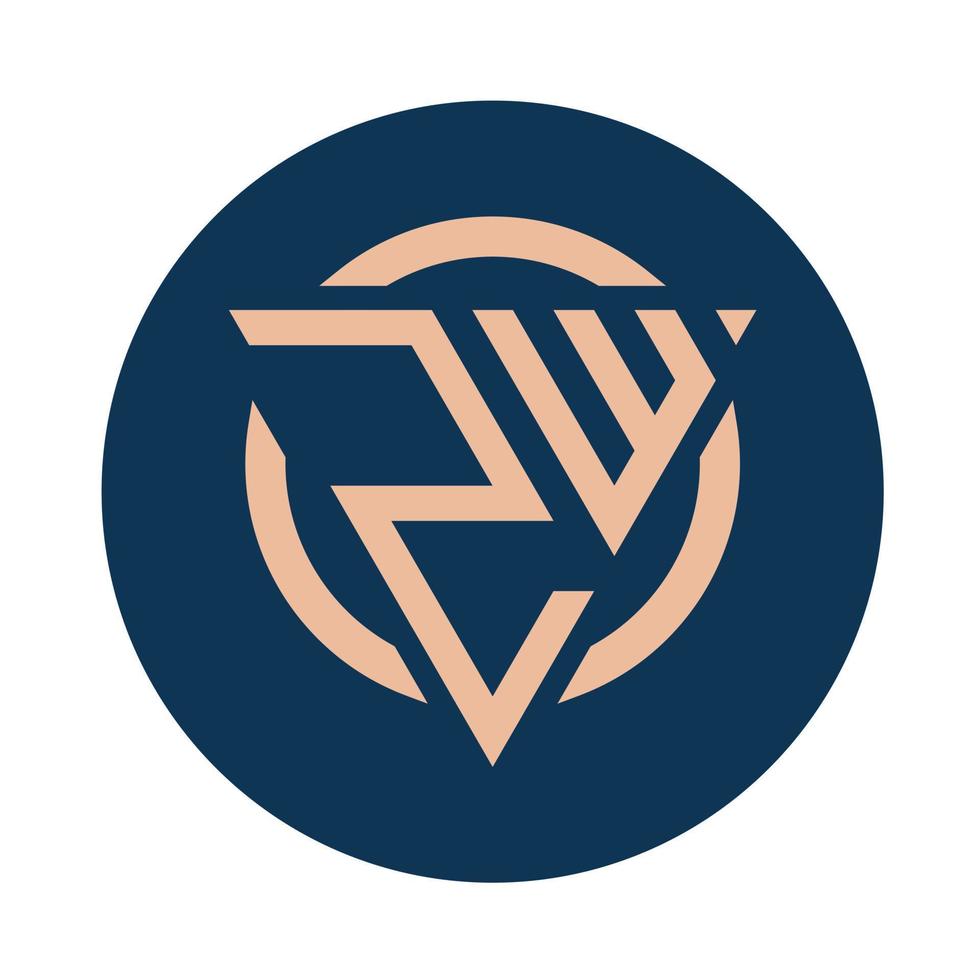 criativo simples inicial monograma zw logotipo projetos. vetor
