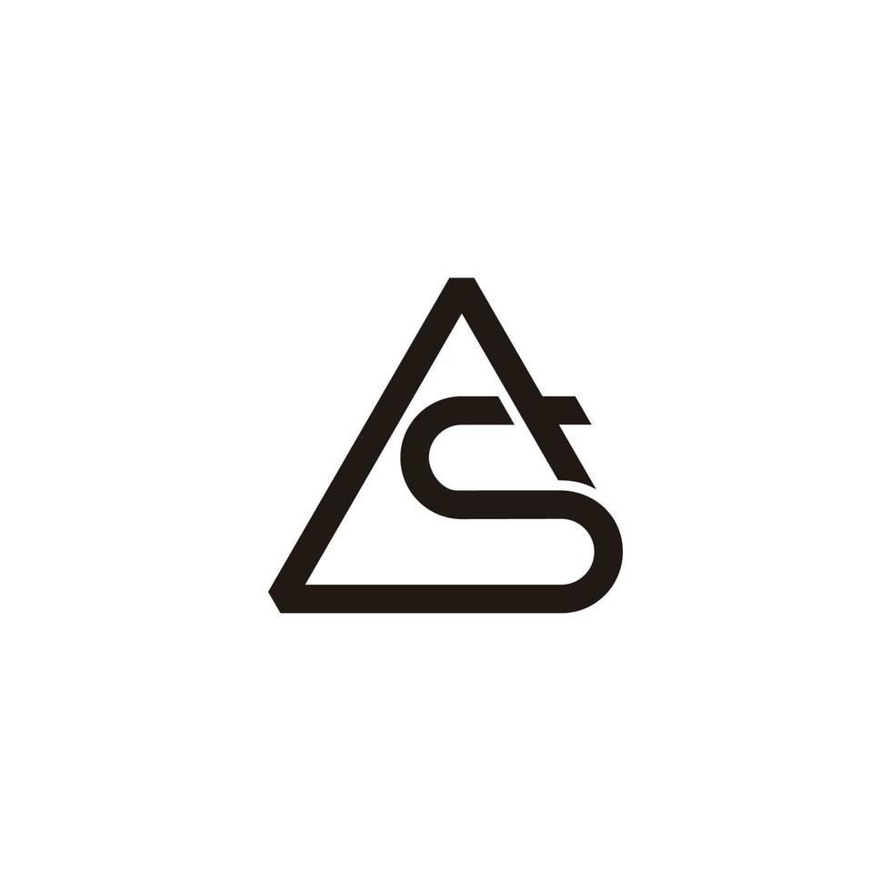 carta Como simples geométrico linha logotipo vetor
