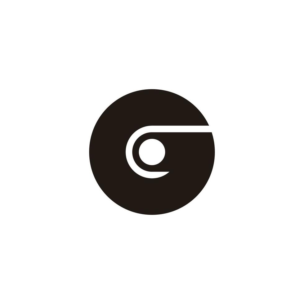 carta g círculo bola forma logotipo vetor