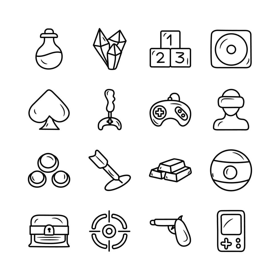 gamificação vetor esboço ícone Projeto ilustração. gamificação símbolo em branco fundo eps 10 Arquivo conjunto 6