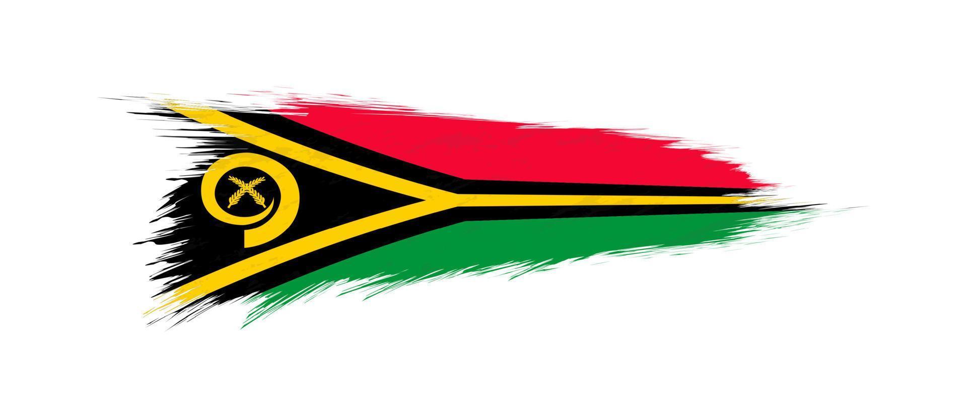 bandeira do vanuatu dentro grunge escova AVC. vetor