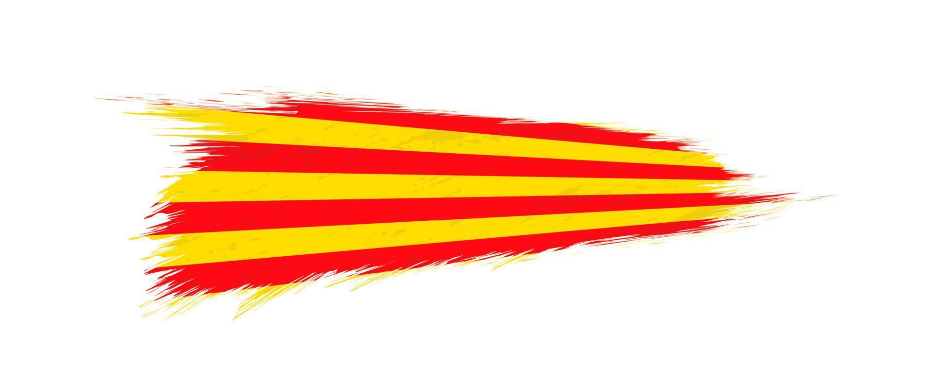 bandeira do Catalunha dentro grunge escova AVC. vetor