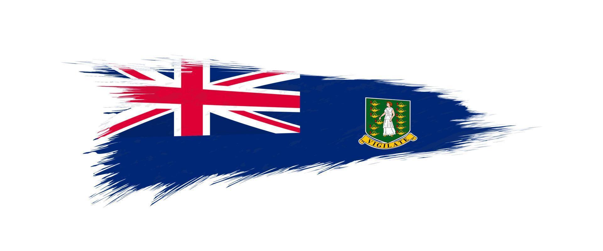 bandeira do britânico virgem ilhas dentro grunge escova AVC. vetor