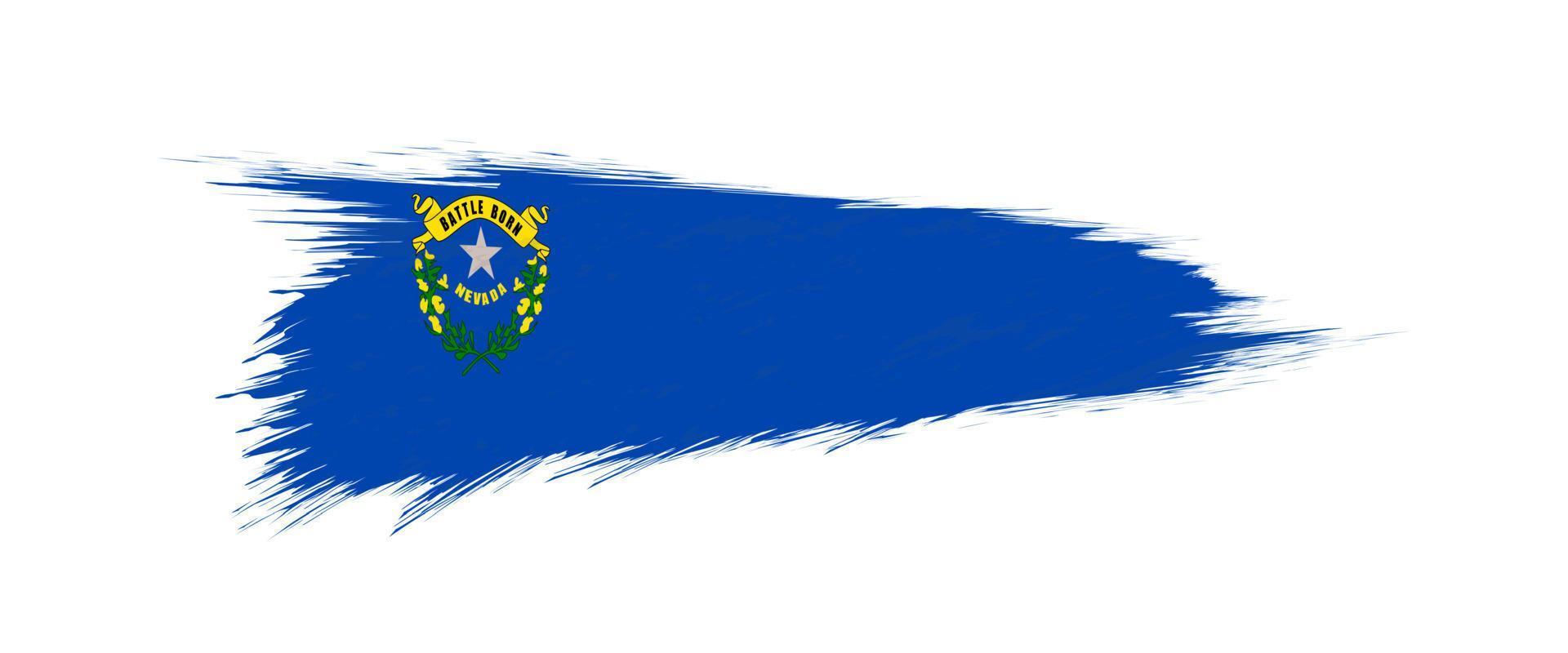 bandeira do nevada nos Estado dentro grunge escovar. vetor