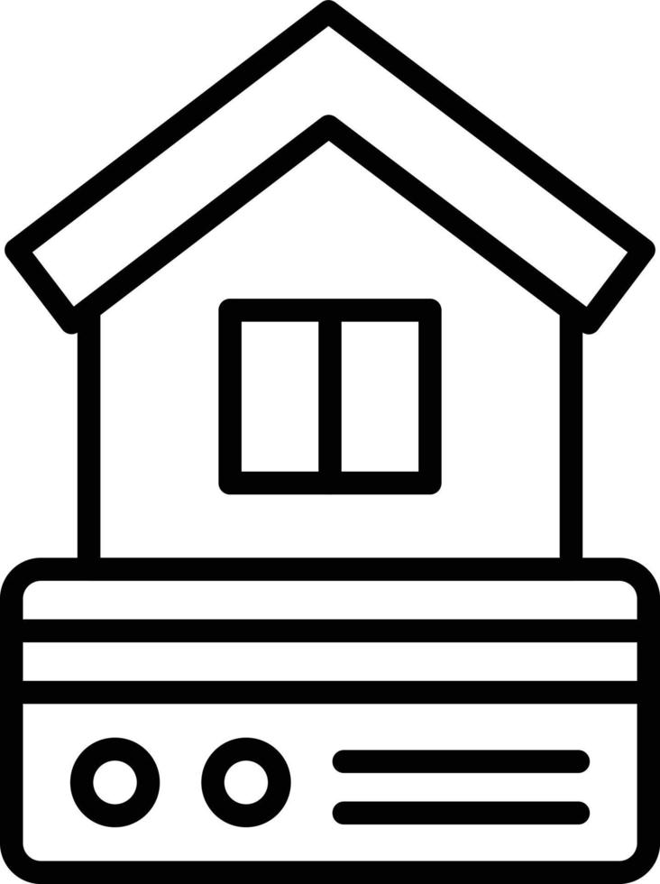 vetor Projeto casa Forma de pagamento ícone estilo