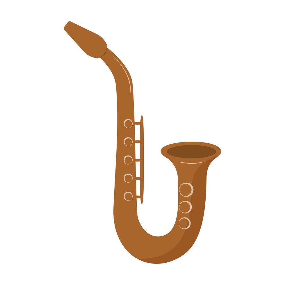 plano vetor ilustração do saxofone