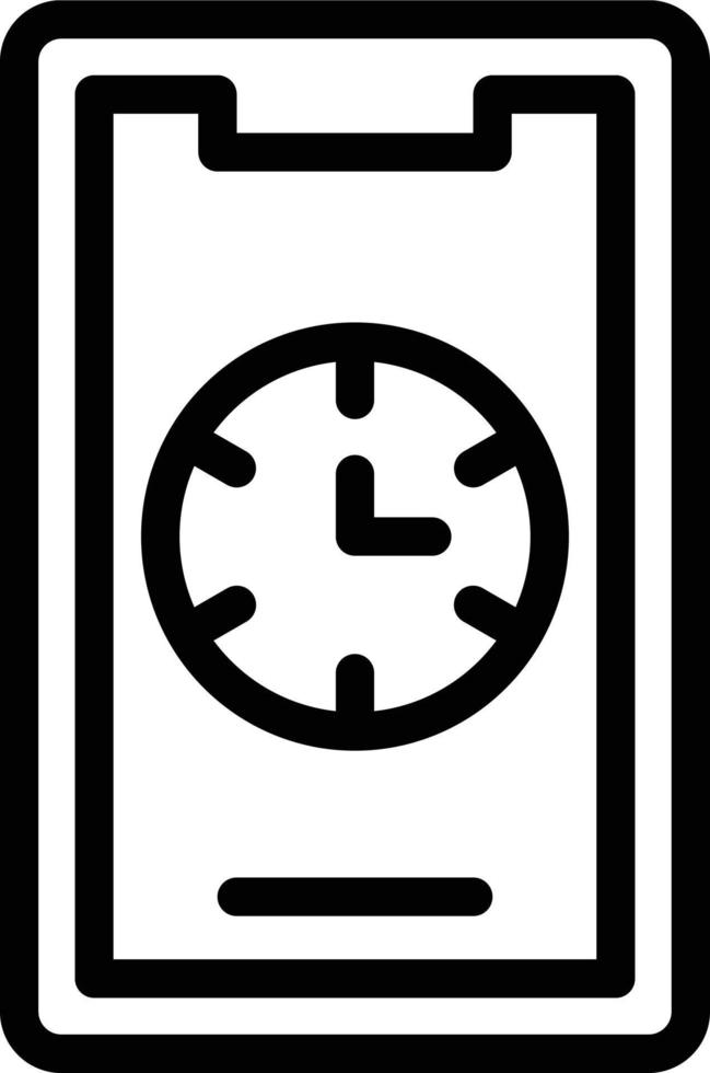 vetor Projeto Móvel relógio ícone estilo