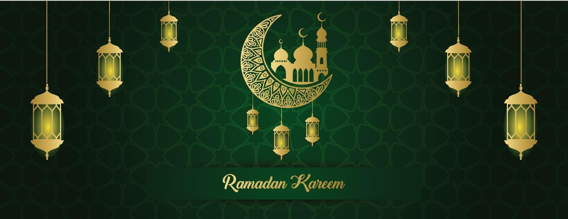 modelo de plano de fundo do banner ramadan kareem vetor