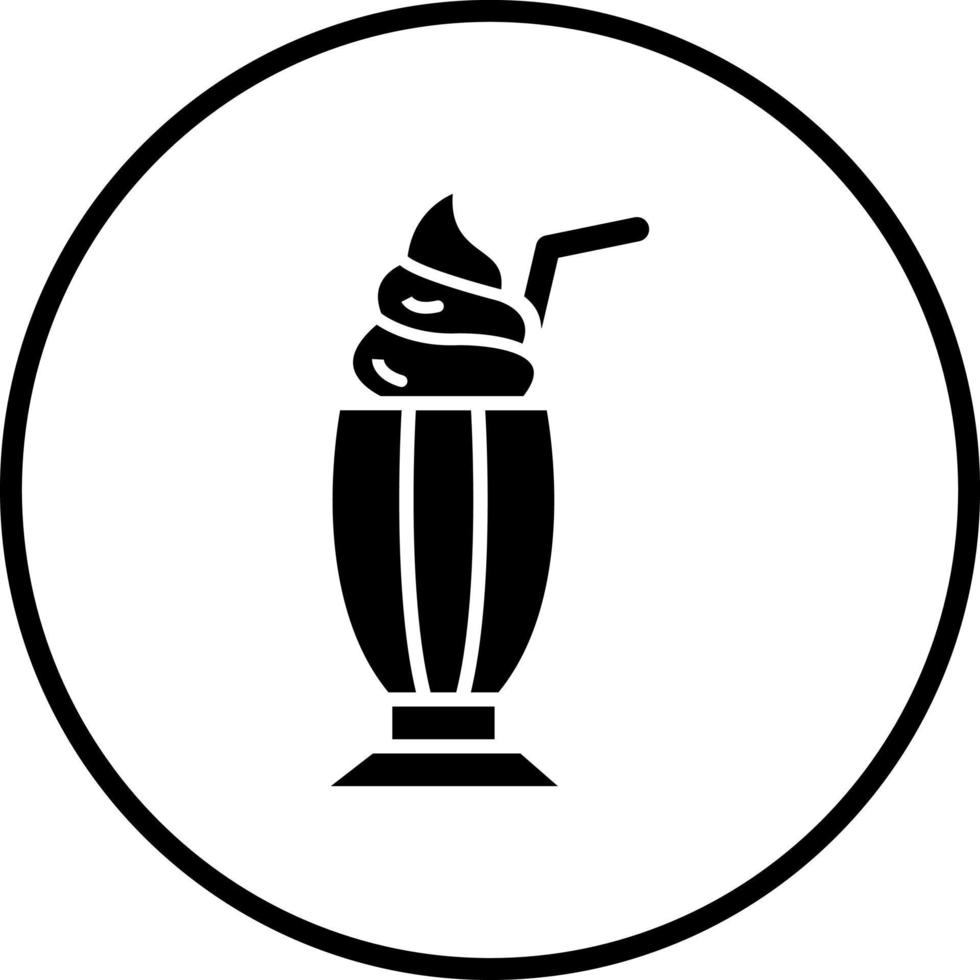 vetor Projeto milkshake vetor ícone estilo