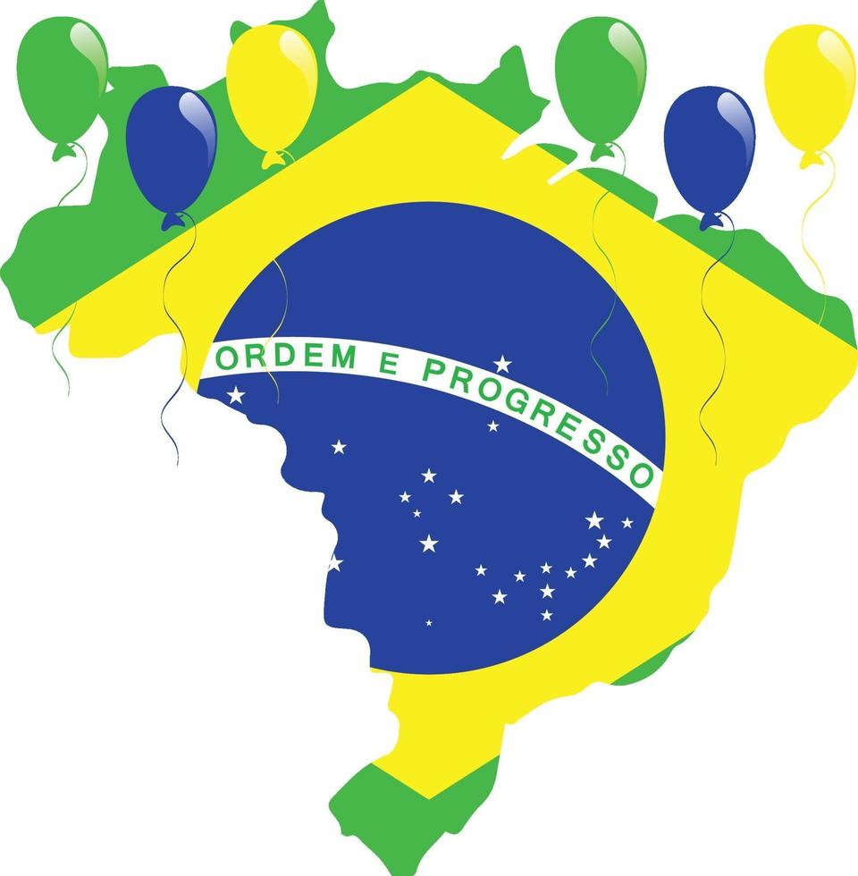 mapa da bandeira do brasil vetor