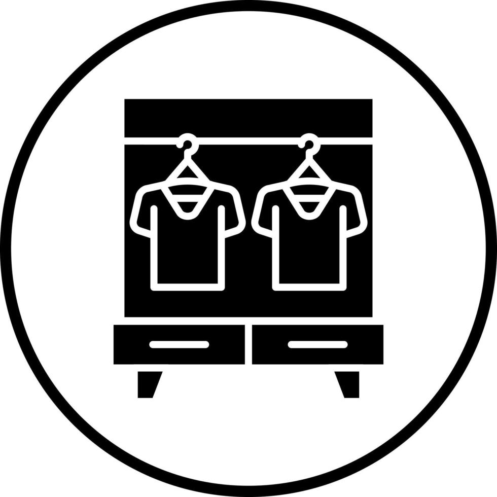 roupas prateleira vetor ícone estilo