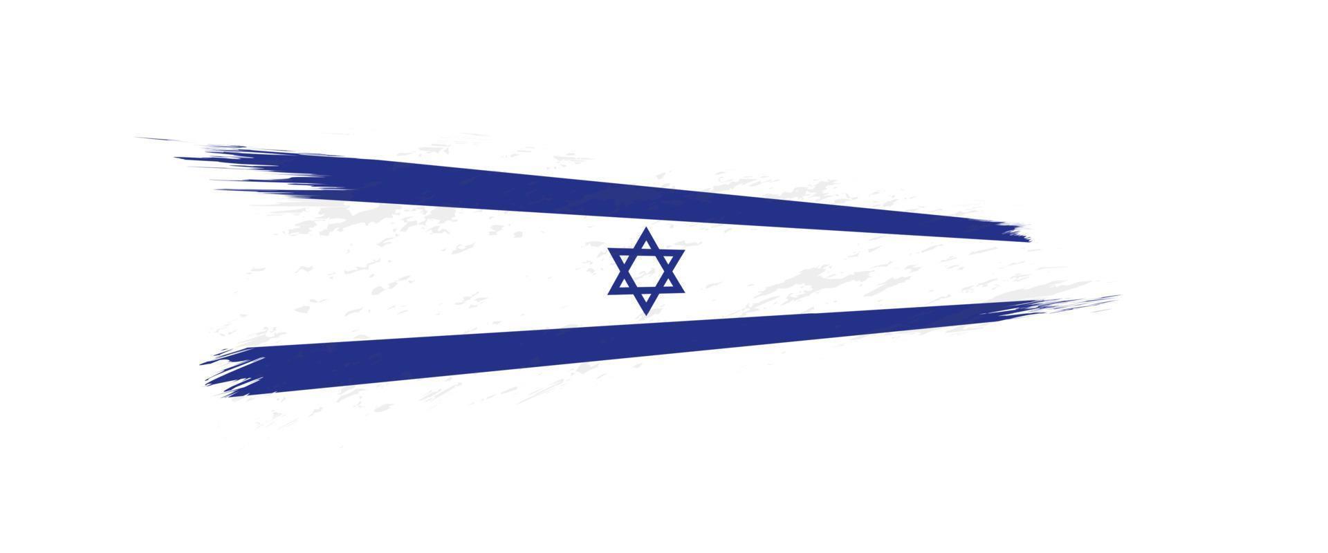 bandeira do Israel dentro grunge escova AVC. vetor