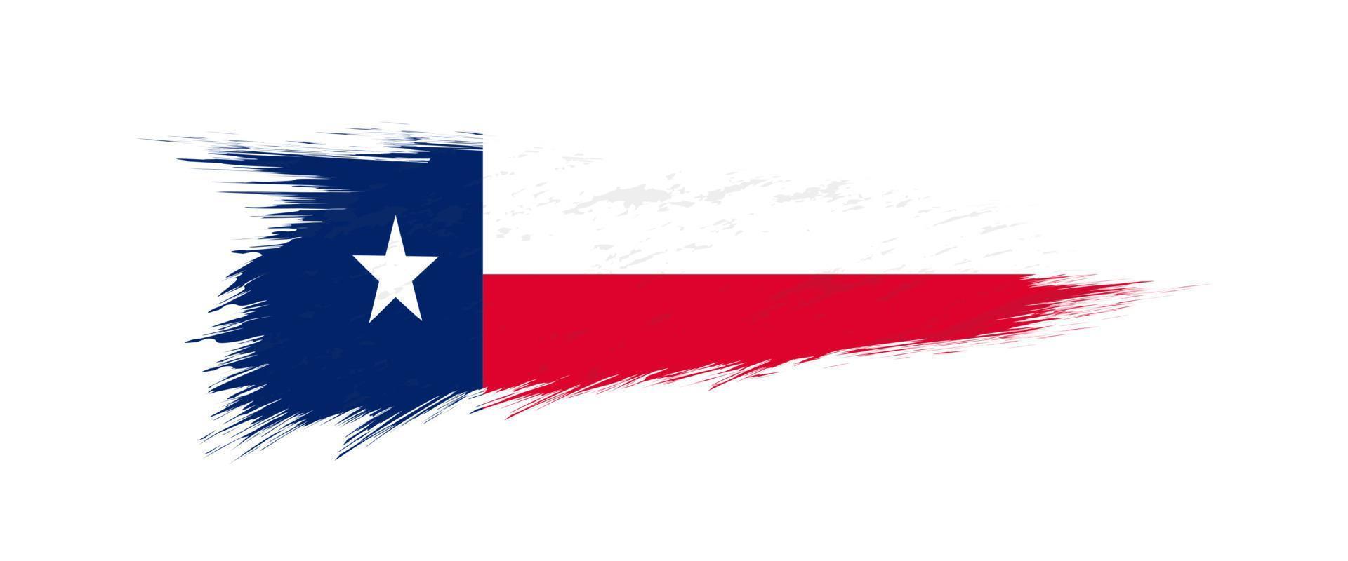 bandeira do texas nos Estado dentro grunge escovar. vetor