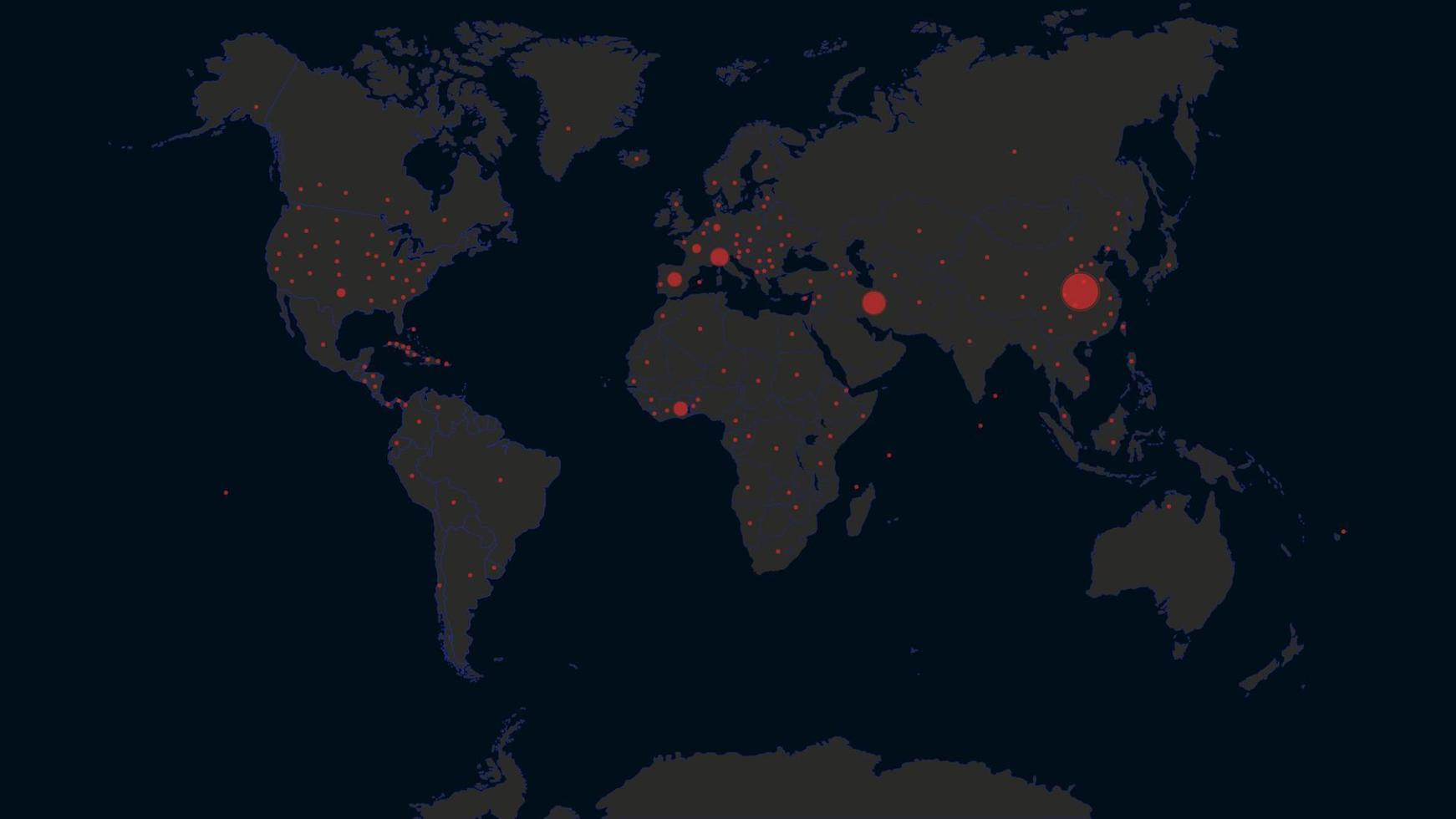 coronavírus covid-19 casos em mundo mapa. países de número do confirmado covid-19 casos. fácil para editar mapa. infográficos Projeto. dados fonte Quem, 28 fevereiro 2020. vetor