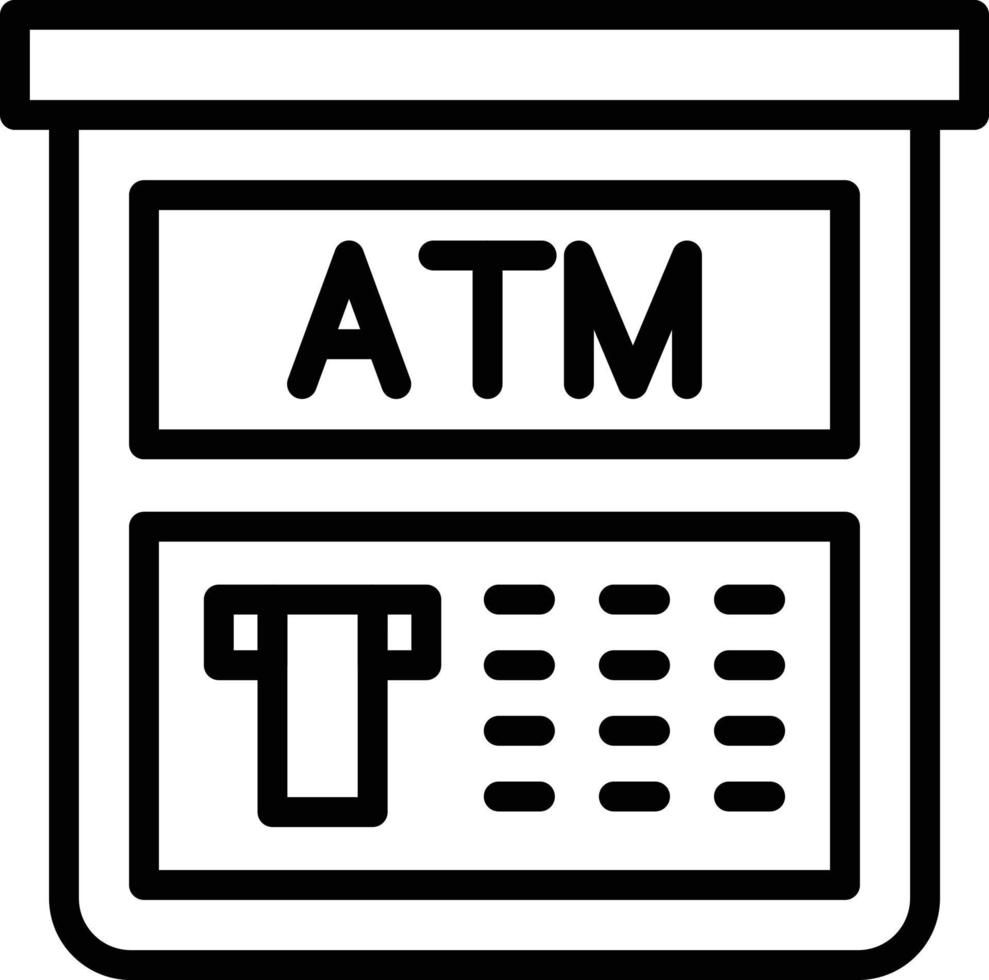 vetor Projeto atm máquina ícone estilo