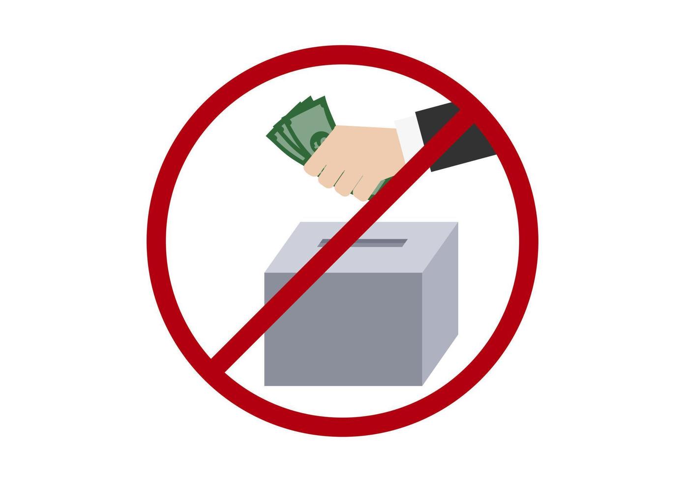 não corrupção para voto processo de sujo dinheiro suborno vetor
