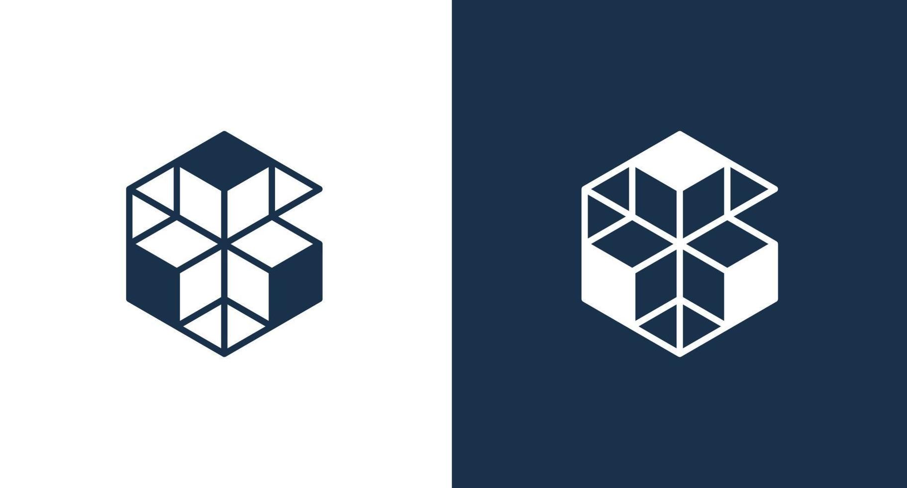 logotipo hexagonal mínimo com letra g com forma geométrica de linha fina vetor