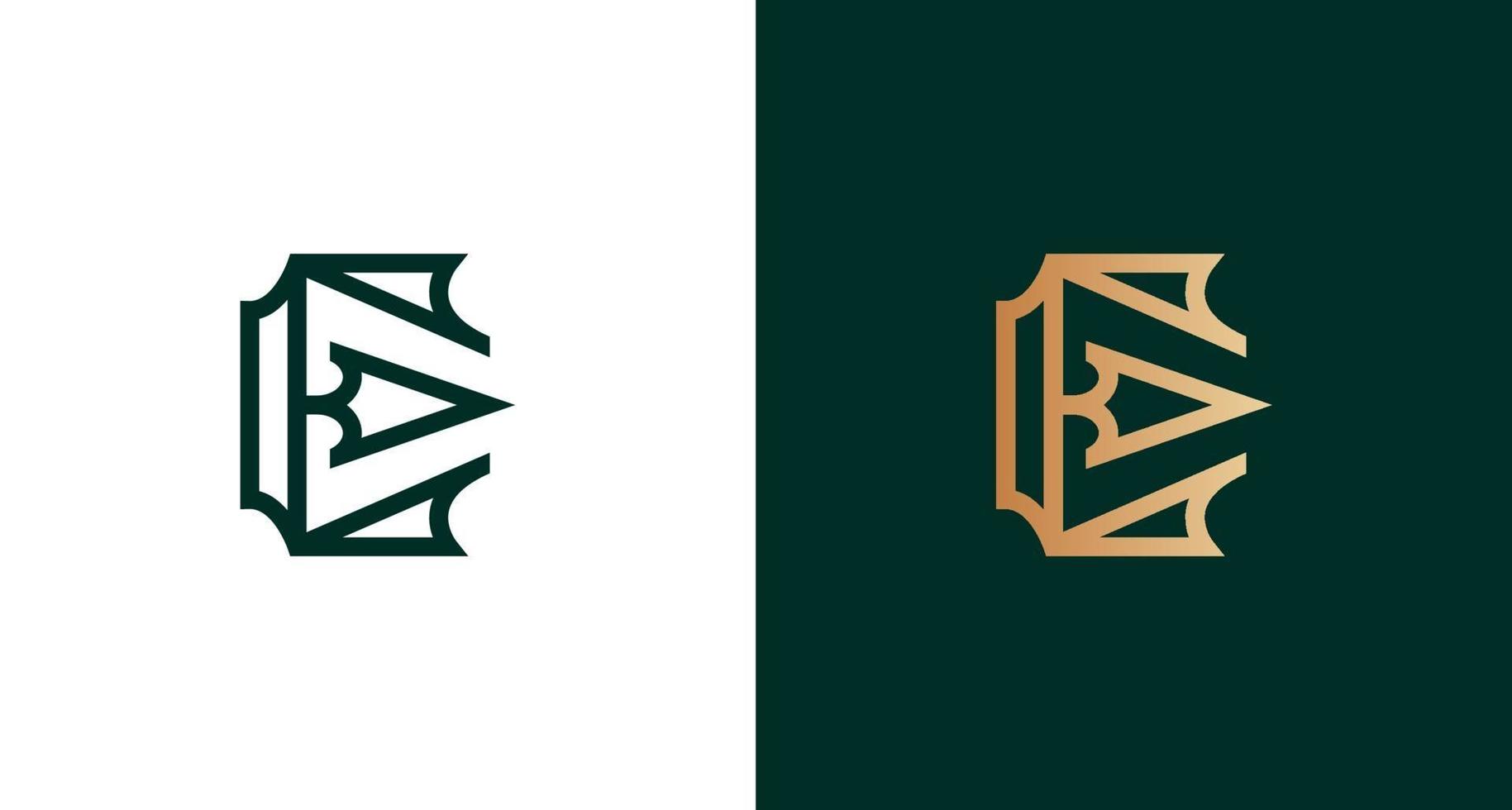 conjunto de logotipo de seta e letra elegante e nítido vetor