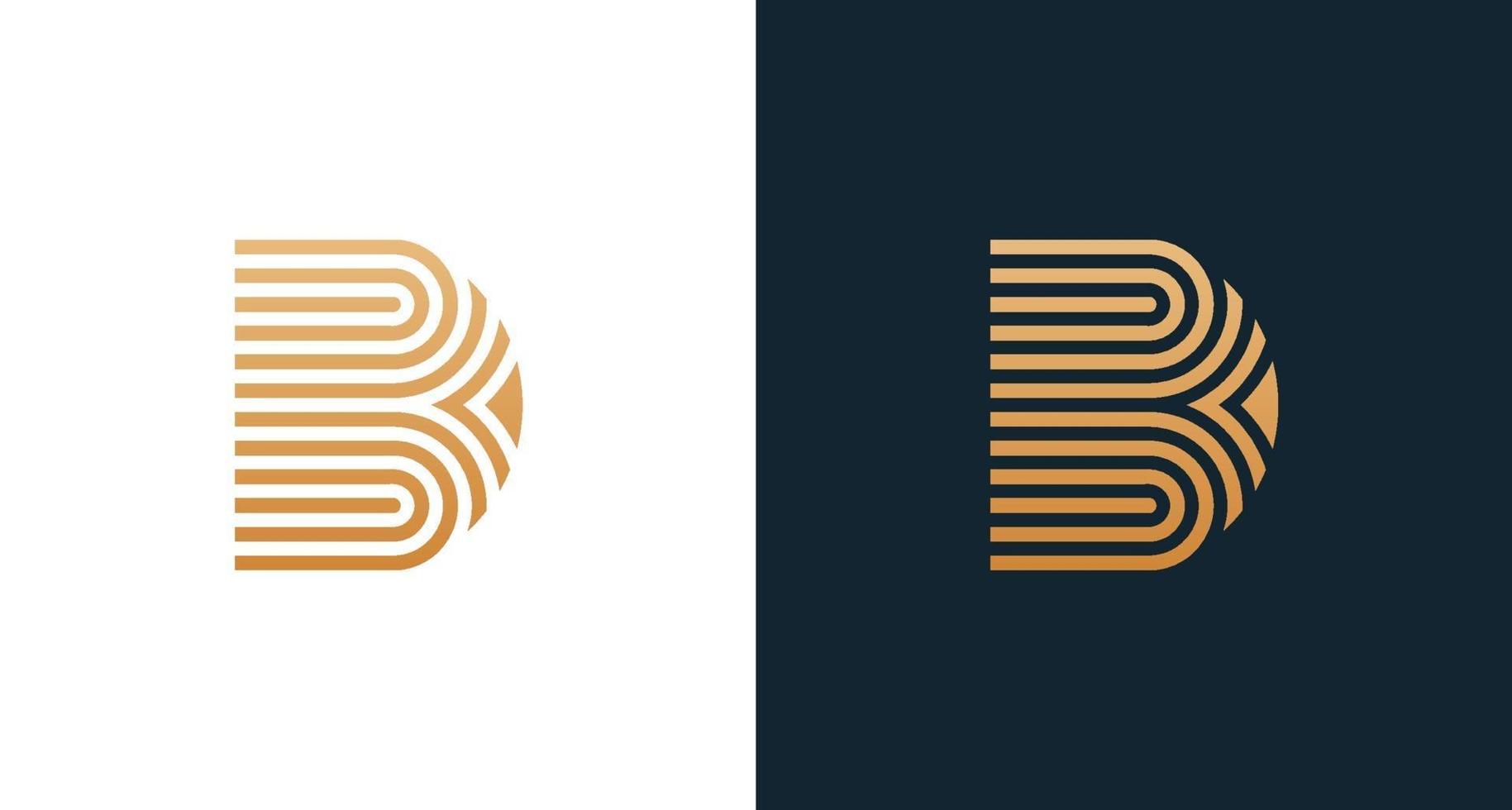 Conjunto de logotipo abstrato elegante letra b e d monograma vetor