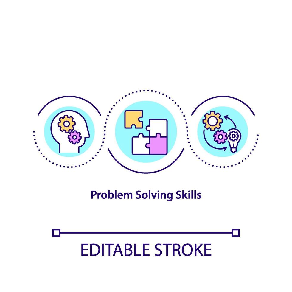 ícone do conceito de habilidades para resolução de problemas vetor