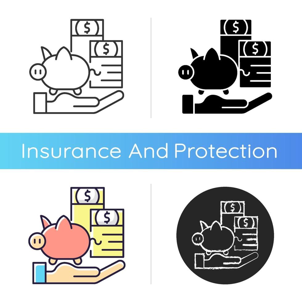 ícone de seguro de proteção de pagamento vetor