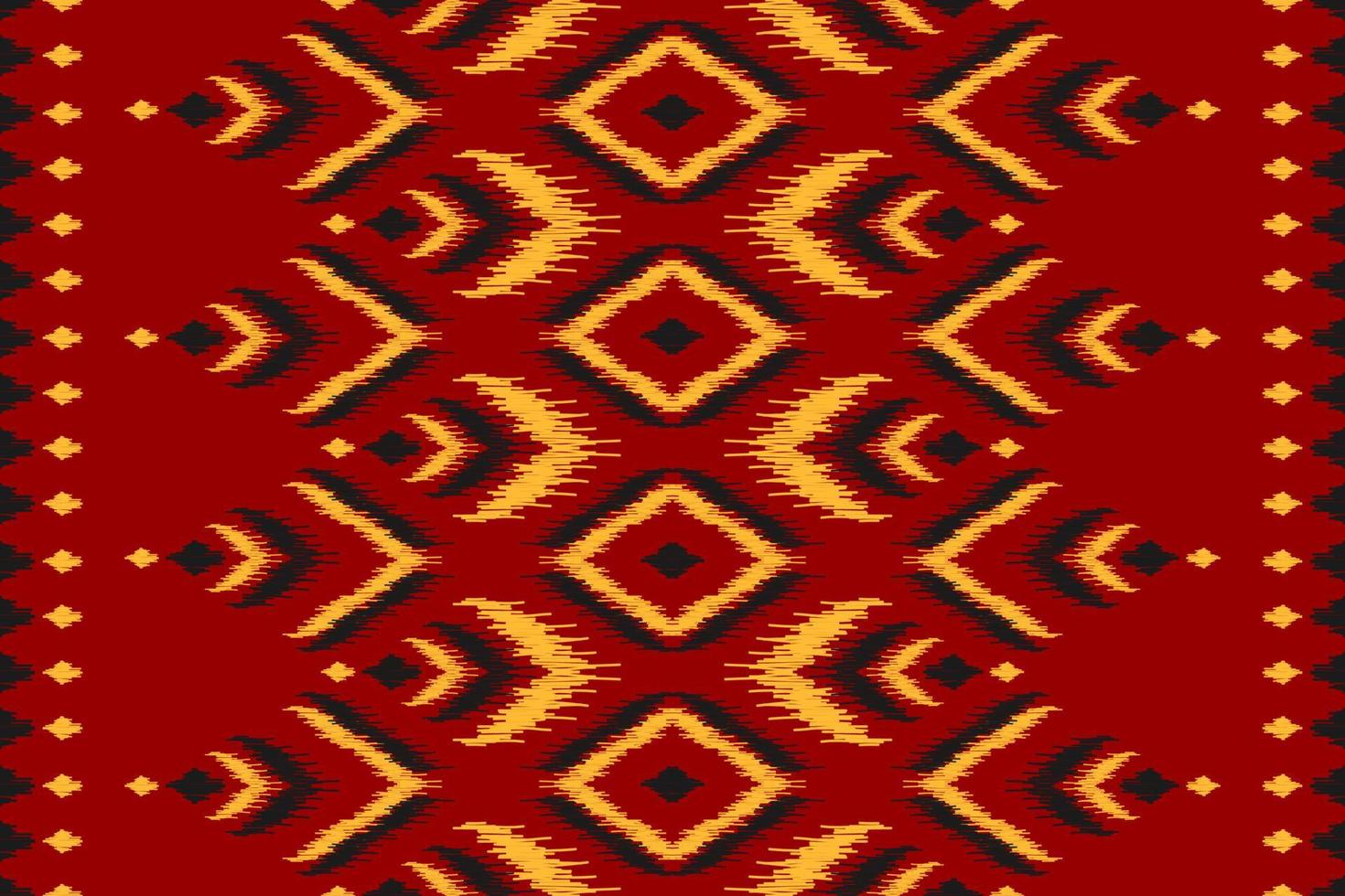 tapete ikat arte padrão vermelho. padrão sem emenda geométrico étnico ikat em tribal. estilo americano e mexicano. vetor