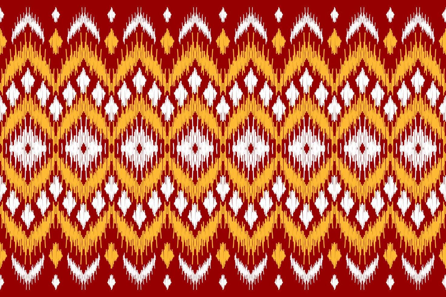tapete ikat arte padrão vermelho. padrão sem emenda geométrico étnico ikat em tribal. estilo americano e mexicano. vetor