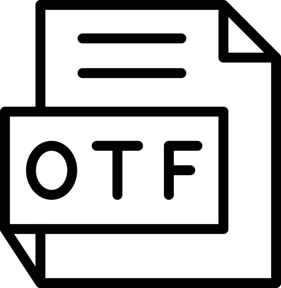 vetor Projeto otf ícone estilo