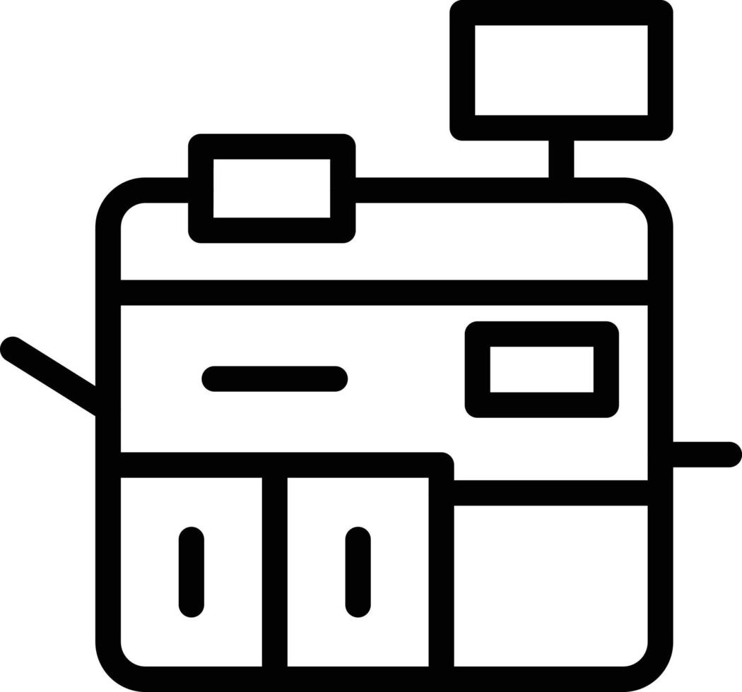 vetor Projeto impressão máquina ícone estilo